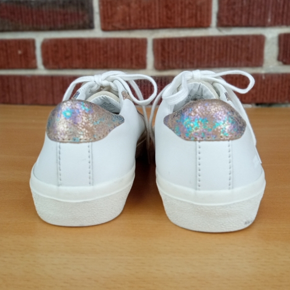 NWT Madewell Sidewalk Low-Top Suede Toe Sneakers in Irridescent Leather - Picture 7 of 15